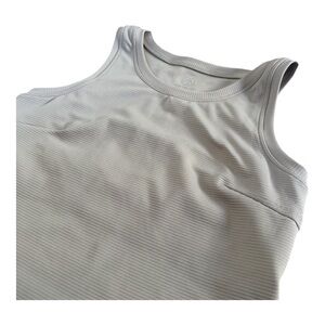 Move Theology Cream High Neck Crop Active Top EUC Sz L